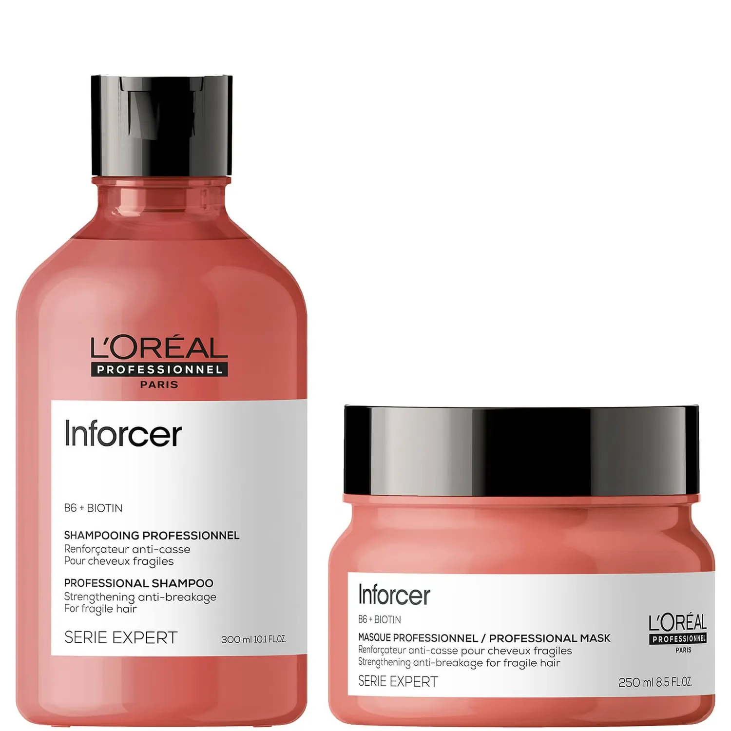 Укрепляющий и питательный набор шампунь и маска Serie Expert Inforcer L'Oréal Professionnel
Укрепляющий и питательный набор шампунь и маска Serie Expert Inforcer L'Oréal Professionnel