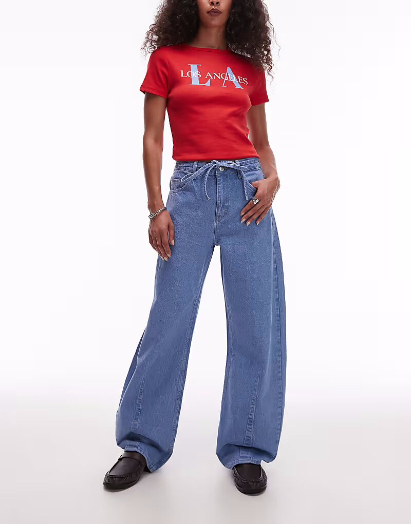 Джинсы Topshop с высокой талией и поясом-завязкой, цвет «отбеленный»
Джинсы Topshop с высокой талией и поясом-завязкой, цвет «отбеленный»