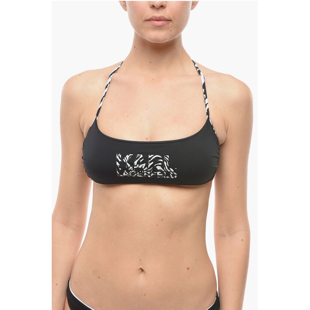 Однотонный топ бикини с бретельками через шею и деталями с анималистичным узором Karl Lagerfeld, Black
Однотонный топ бикини с бретельками через шею и деталями с анималистичным узором Karl Lagerfeld, Black