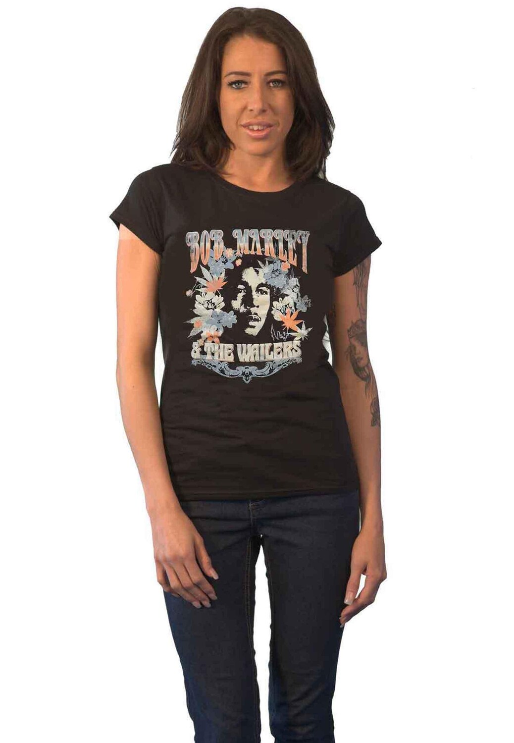 Футболка с цветочным портретом Bob Marley, черный
Футболка с цветочным портретом Bob Marley, черный