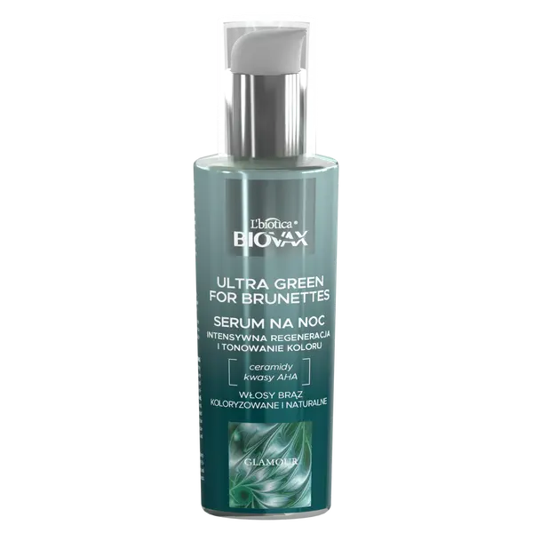 Ночная сыворотка для волос, оттенок коричневый, 100 мл L'Biotica Biovax Glamour ultra green for brunettes
Ночная сыворотка для волос, оттенок коричневый, 100 мл L'Biotica Biovax Glamour ultra green for brunettes