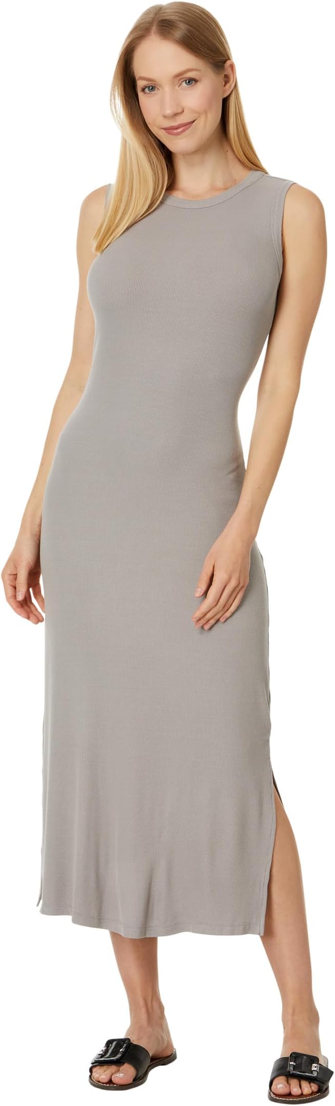 Платье Barefoot Dreams Malibu Collection Ultra Soft Rib Tank Dress, цвет Pewter 
Платье Barefoot Dreams Malibu Collection Ultra Soft Rib Tank Dress, цвет Pewter