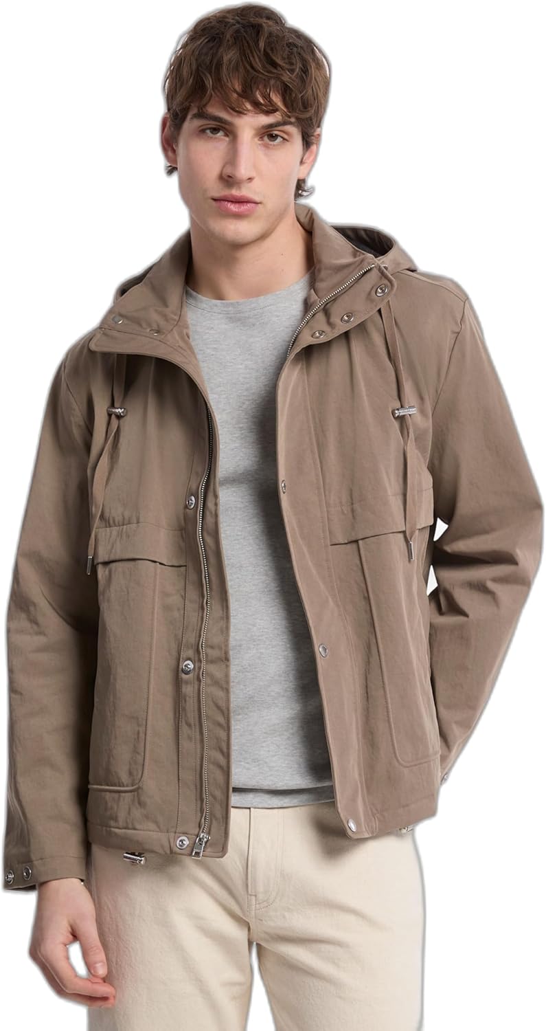 Michael Kors мужская ветровка из нейлона и твила, Chestnut
Michael Kors мужская ветровка из нейлона и твила, Chestnut