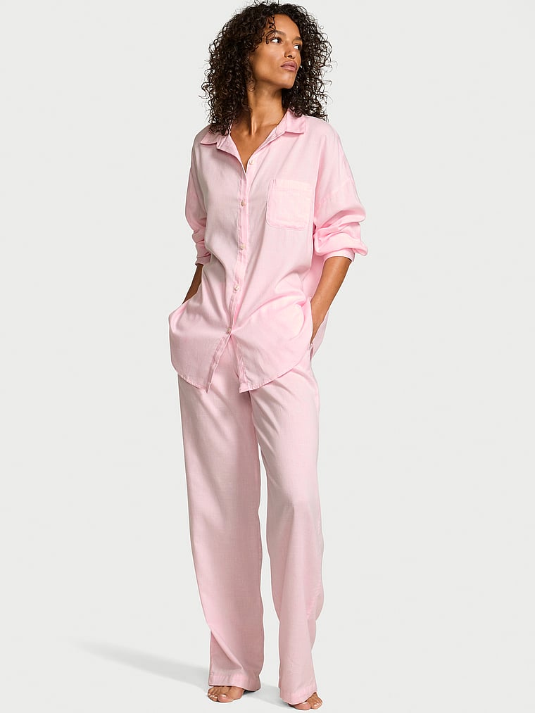 Длинный пижамный комплект из модала и хлопка Victoria'S Secret, heather pink petal
Длинный пижамный комплект из модала и хлопка Victoria'S Secret, heather pink petal