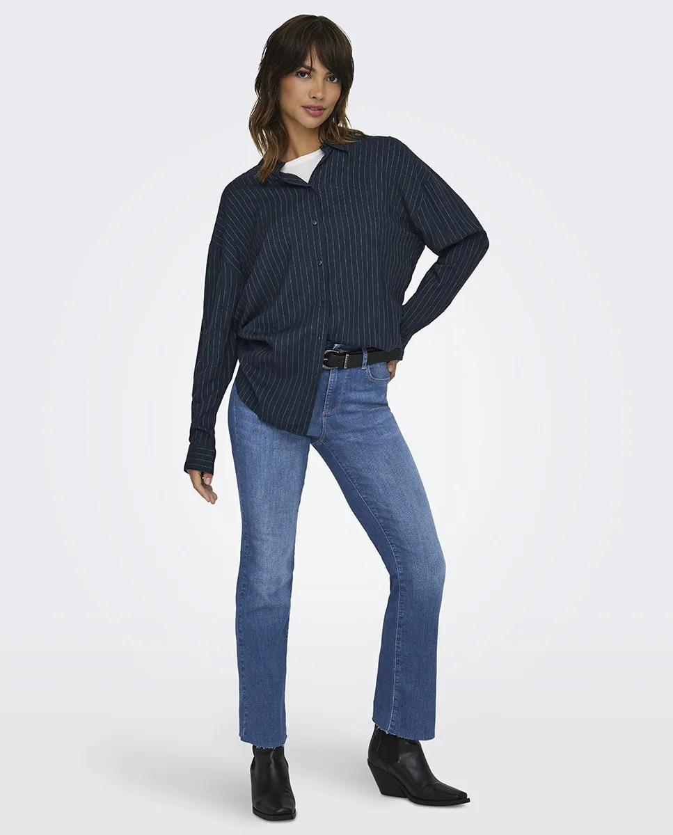 Женские укороченные расклешенные джинсы Only, синий
Женские укороченные расклешенные джинсы Only, синий