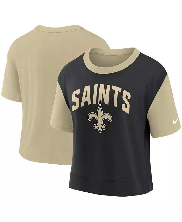 Женская золотисто-черная модная футболка New Orleans Saints High Hip Fashion Nike
Женская золотисто-черная модная футболка New Orleans Saints High Hip Fashion Nike