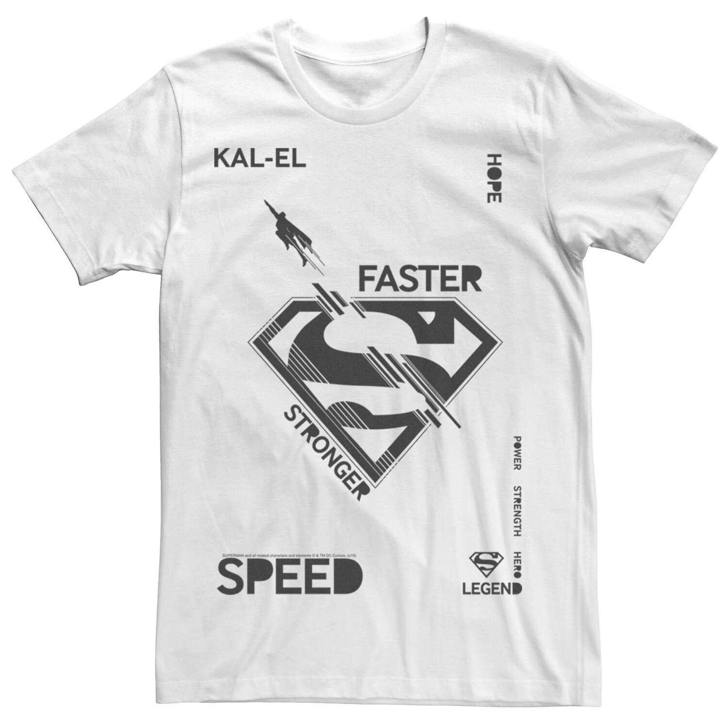 Мужская футболка с логотипом Superman Kal-El Faster, Stronger, Speed DC Comics
Мужская футболка с логотипом Superman Kal-El Faster, Stronger, Speed DC Comics