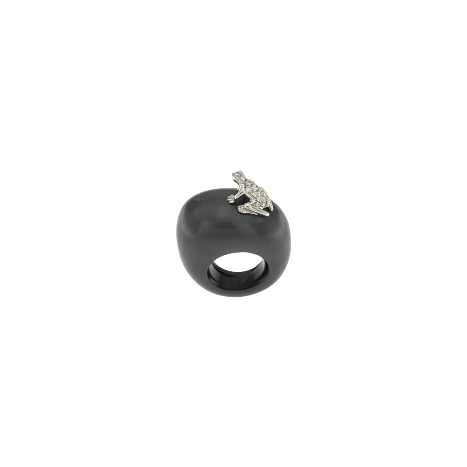 Кольцо Dada Arrigoni Happy frog черное с белым золотом и белыми бриллиантами
Кольцо Dada Arrigoni Happy frog черное с белым золотом и белыми бриллиантами