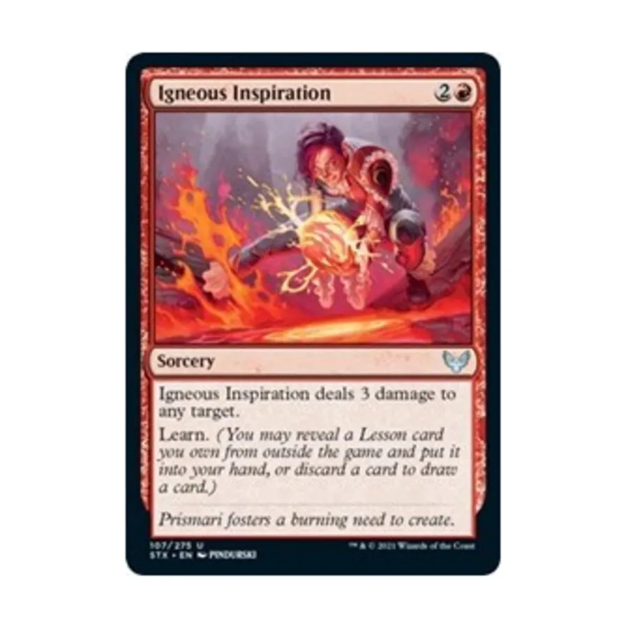 CCG Огненное вдохновение (U), MTG - Strixhaven - School of Mages 
CCG Огненное вдохновение (U), MTG - Strixhaven - School of Mages