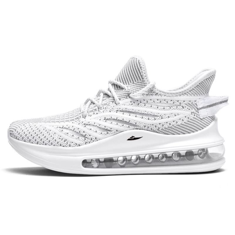 Амортизирующие, износостойкие, дышащие, отскок, низкие кроссовки с воздушной подушкой для мужчин Kuding, White Gray 
Амортизирующие, износостойкие, дышащие, отскок, низкие кроссовки с воздушной подушкой для мужчин Kuding, White Gray