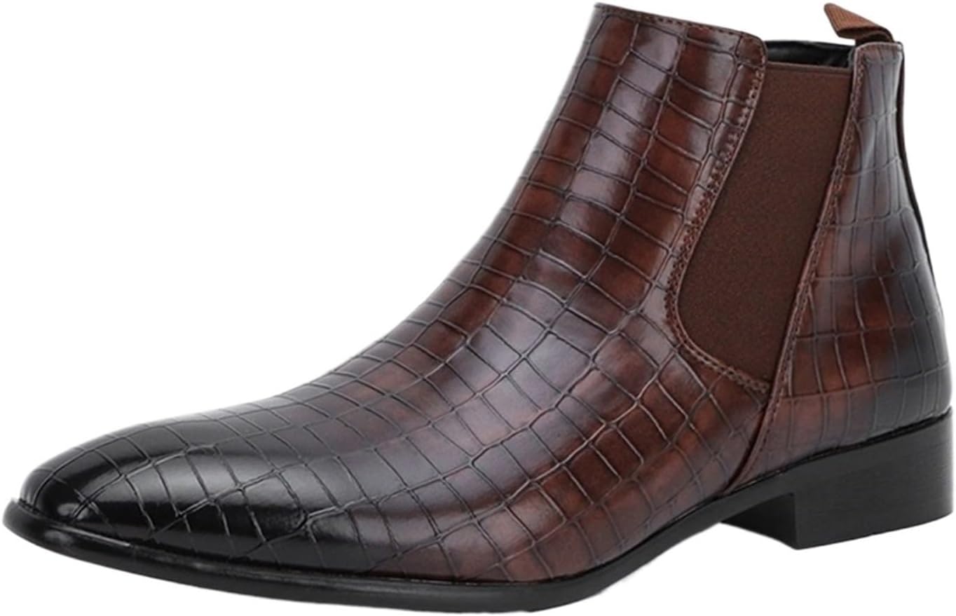Мужские модные ботинки Челси с крокодиловым принтом, на шнуровке, ботильоны с квадратным носком, повседневные ботинки с массивным каблуком из кожи для выпускного, свиданий и деловых встреч Generic, темно-коричневый
Мужские модные ботинки Челси с крокодиловым принтом, на шнуровке, ботильоны с квадратным носком, повседневные ботинки с массивным каблуком из кожи для выпускного, свиданий и деловых встреч Generic, темно-коричневый