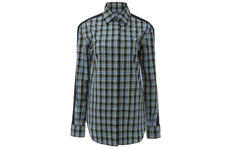 Футболка женская сине-зеленая клетчатая Burberry
Футболка женская сине-зеленая клетчатая Burberry