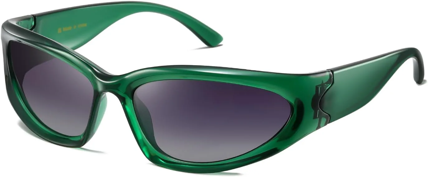 Солнцезащитные очки Kimorn Y2K с поляризованными линзами, модель Swift Oval Fashion Sport Shades Sun Glasses K1273 (женские и мужские), Transparent Green
Солнцезащитные очки Kimorn Y2K с поляризованными линзами, модель Swift Oval Fashion Sport Shades Sun Glasses K1273 (женские и мужские), Transparent Green