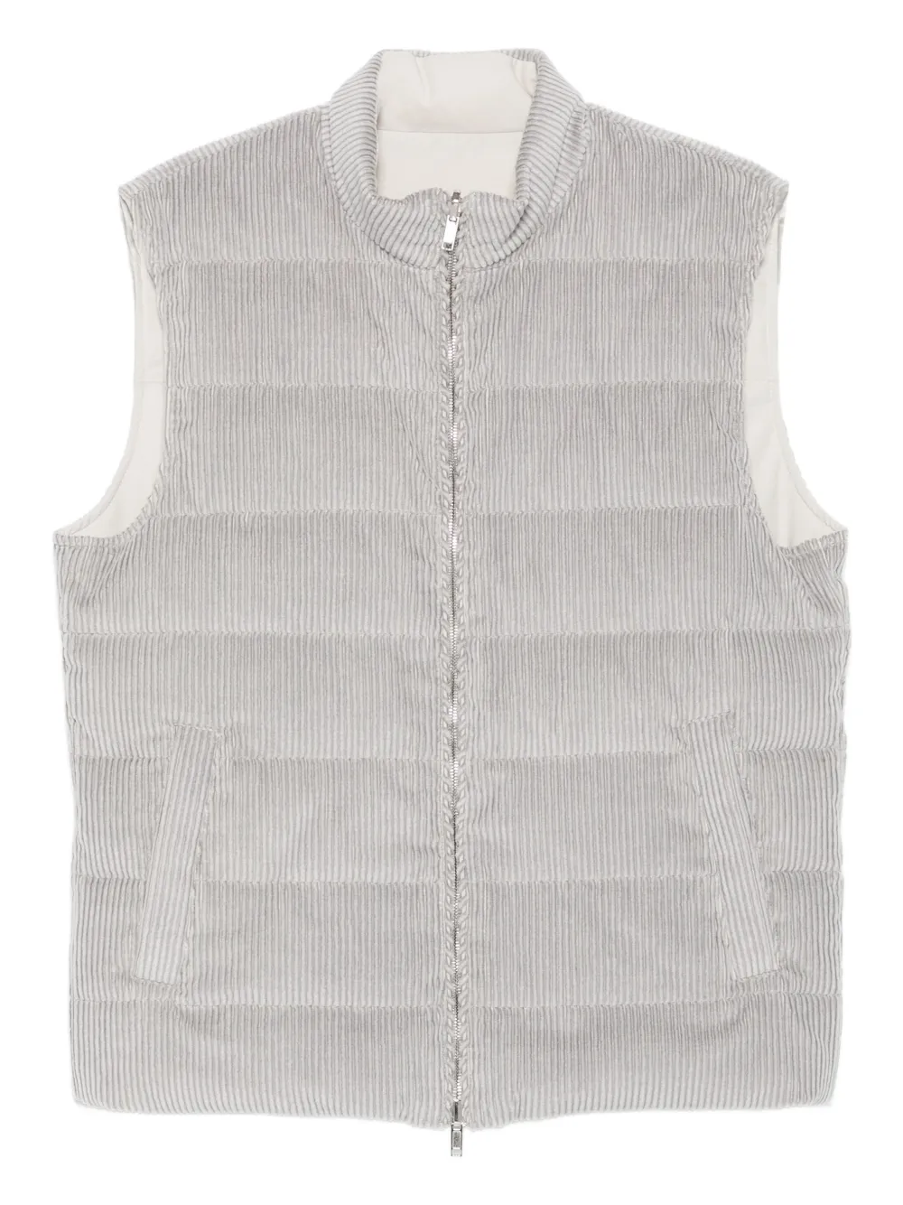 Стеганый вельветовый жилет Eleventy, серый
Стеганый вельветовый жилет Eleventy, серый