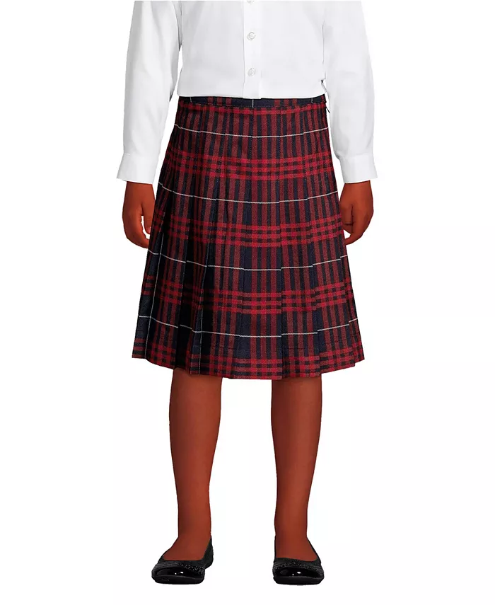 Школьная юбка для девочек в клетку плиссе ниже колена Lands' End, синий
Школьная юбка для девочек в клетку плиссе ниже колена Lands' End, синий