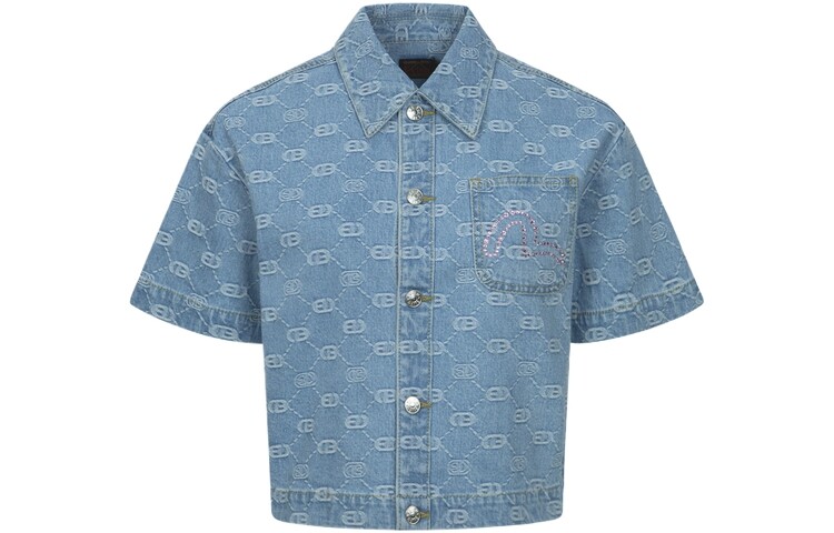 Рубашка женская джинсовая синяя по всей земле Evisu
Рубашка женская джинсовая синяя по всей земле Evisu