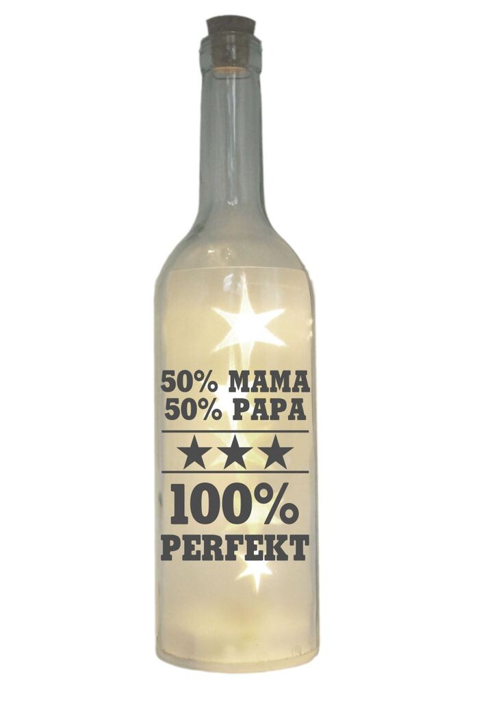 Светодиодная бутылка с мотивом, 50% Mama Papa 100% Perfect, серая, 29см, лампа-подсветка для бутылки с надписью WB wohn trends, серый
Светодиодная бутылка с мотивом, 50% Mama Papa 100% Perfect, серая, 29см, лампа-подсветка для бутылки с надписью WB wohn trends, серый