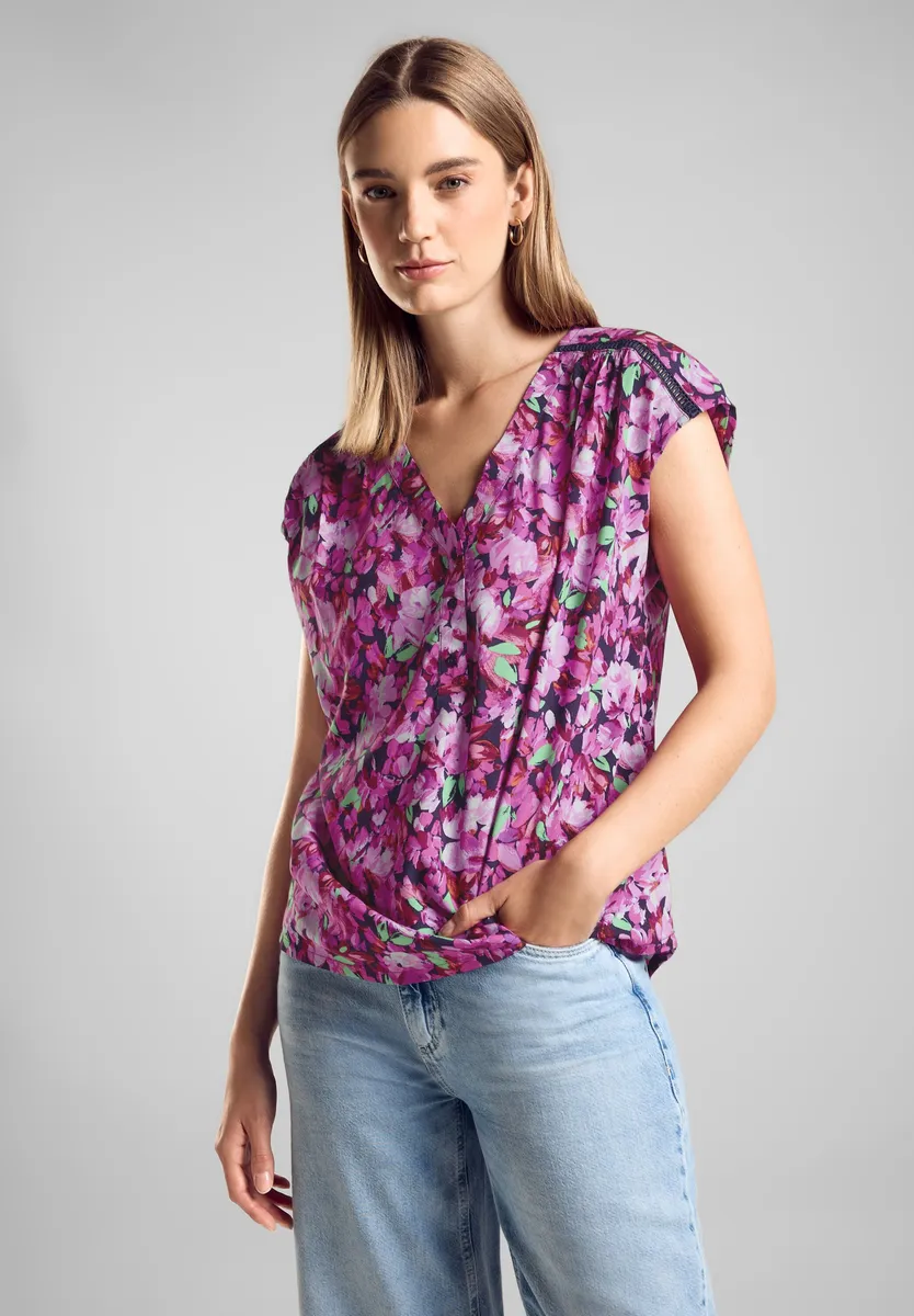 STREET ONE блузка с короткими рукавами и узором в виде листьев, цвет Magnolia Pink
STREET ONE блузка с короткими рукавами и узором в виде листьев, цвет Magnolia Pink