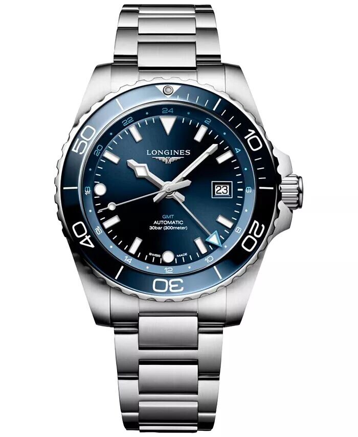 Мужские швейцарские автоматические часы Hydroconquest GMT с браслетом из нержавеющей стали, 43 мм Longines
Мужские швейцарские автоматические часы Hydroconquest GMT с браслетом из нержавеющей стали, 43 мм Longines