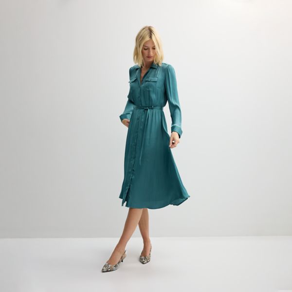 Женское платье-рубашка миди Nine West, цвет carolina bay
Женское платье-рубашка миди Nine West, цвет carolina bay