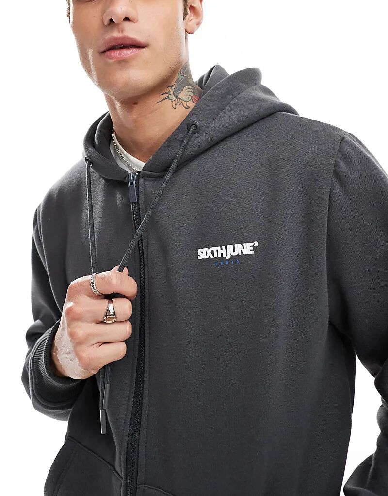 Толстовка с капюшоном на молнии с принтом Sixth June Sixth June серого цвета
Толстовка с капюшоном на молнии с принтом Sixth June Sixth June серого цвета