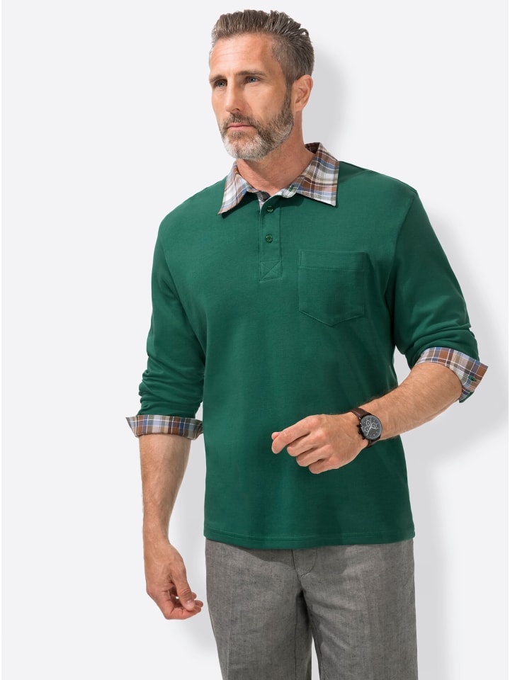 Рубашка-поло с длинными рукавами цвета мха WITT WEIDEN
Рубашка-поло с длинными рукавами цвета мха WITT WEIDEN