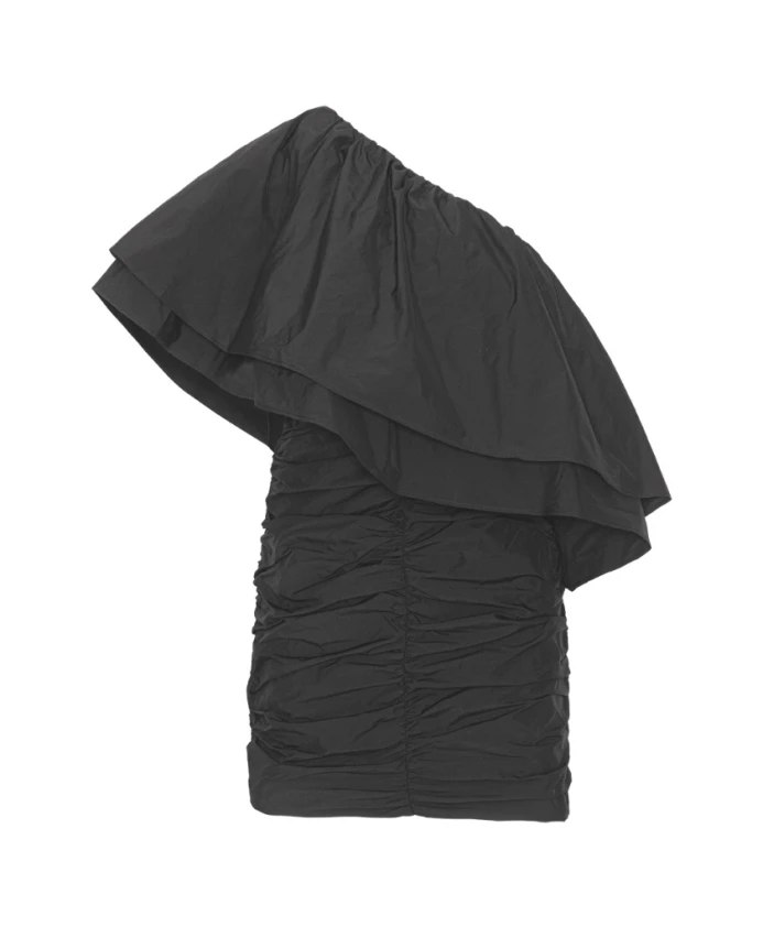 Черное плиссированное платье на одно плечо Rotate Birger Christensen, черный
Черное плиссированное платье на одно плечо Rotate Birger Christensen, черный