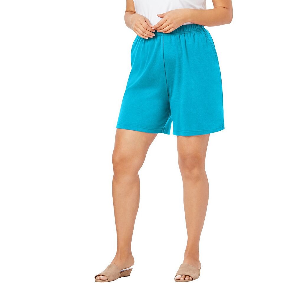 Женские шорты мягкого трикотажа больших размеров Roaman для миниатюрных размеров Roaman's, цвет Ocean
Женские шорты мягкого трикотажа больших размеров Roaman для миниатюрных размеров Roaman's, цвет Ocean