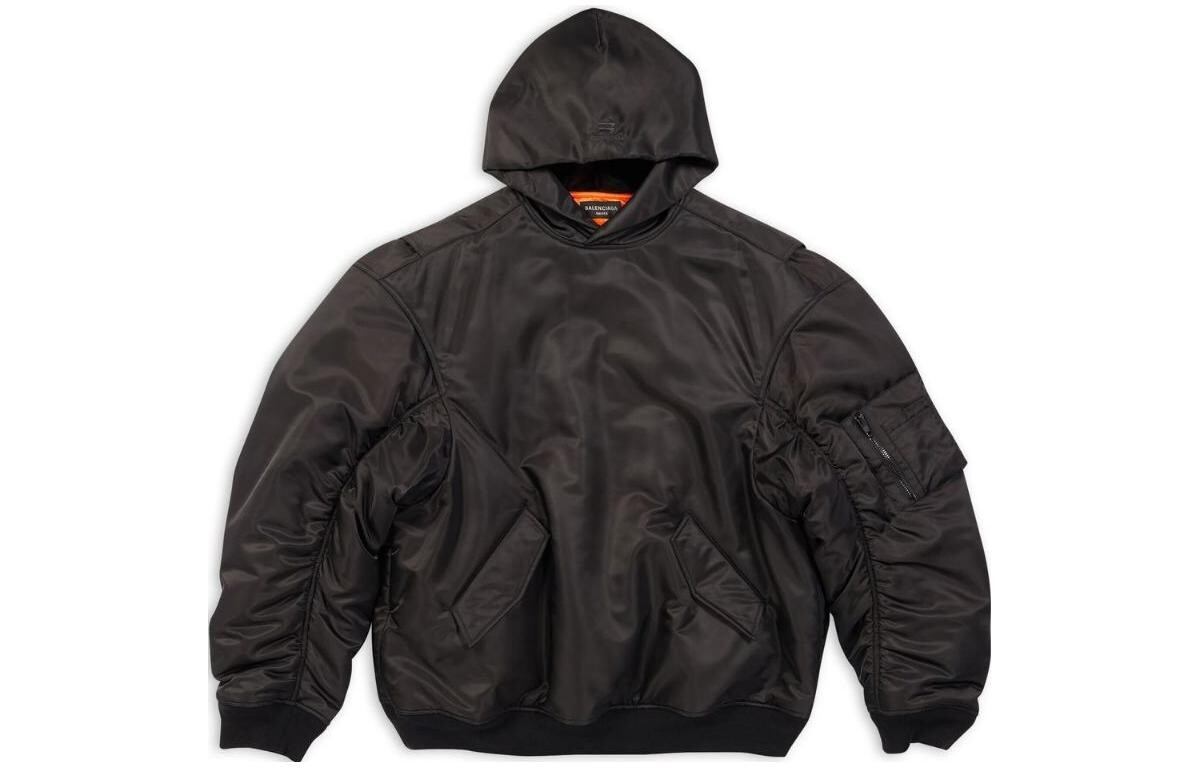 Бомбер женский Balenciaga Pull-Over, черный 
Бомбер женский Balenciaga Pull-Over, черный