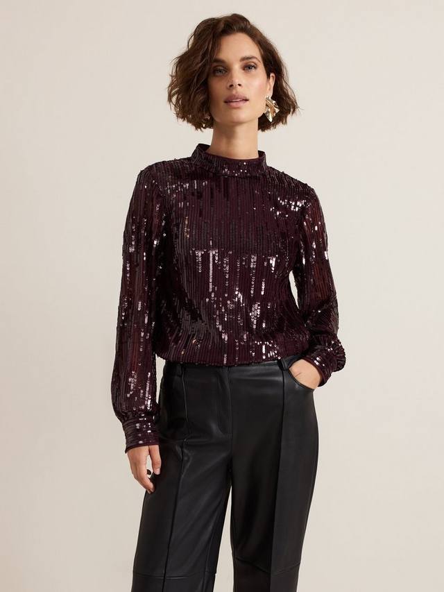 Топ с пайетками от ханны Phase Eight, бордовый
Топ с пайетками от ханны Phase Eight, бордовый