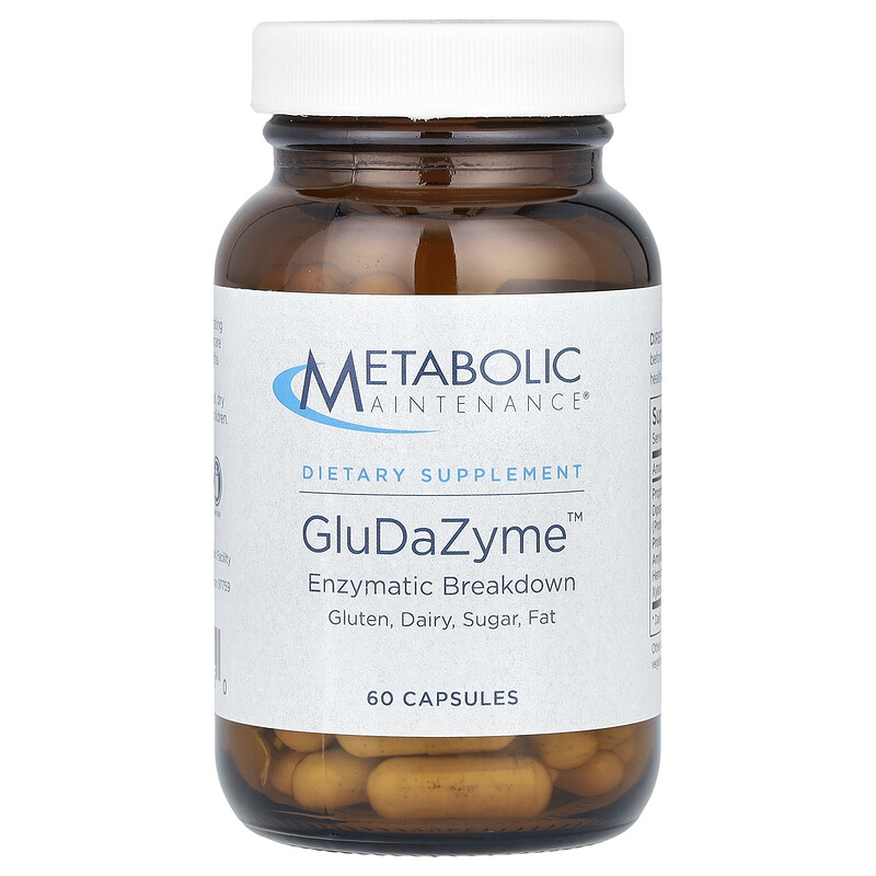 Metabolic Maintenance, GluDaZyme, 60 капсул
Metabolic Maintenance, GluDaZyme, 60 капсул