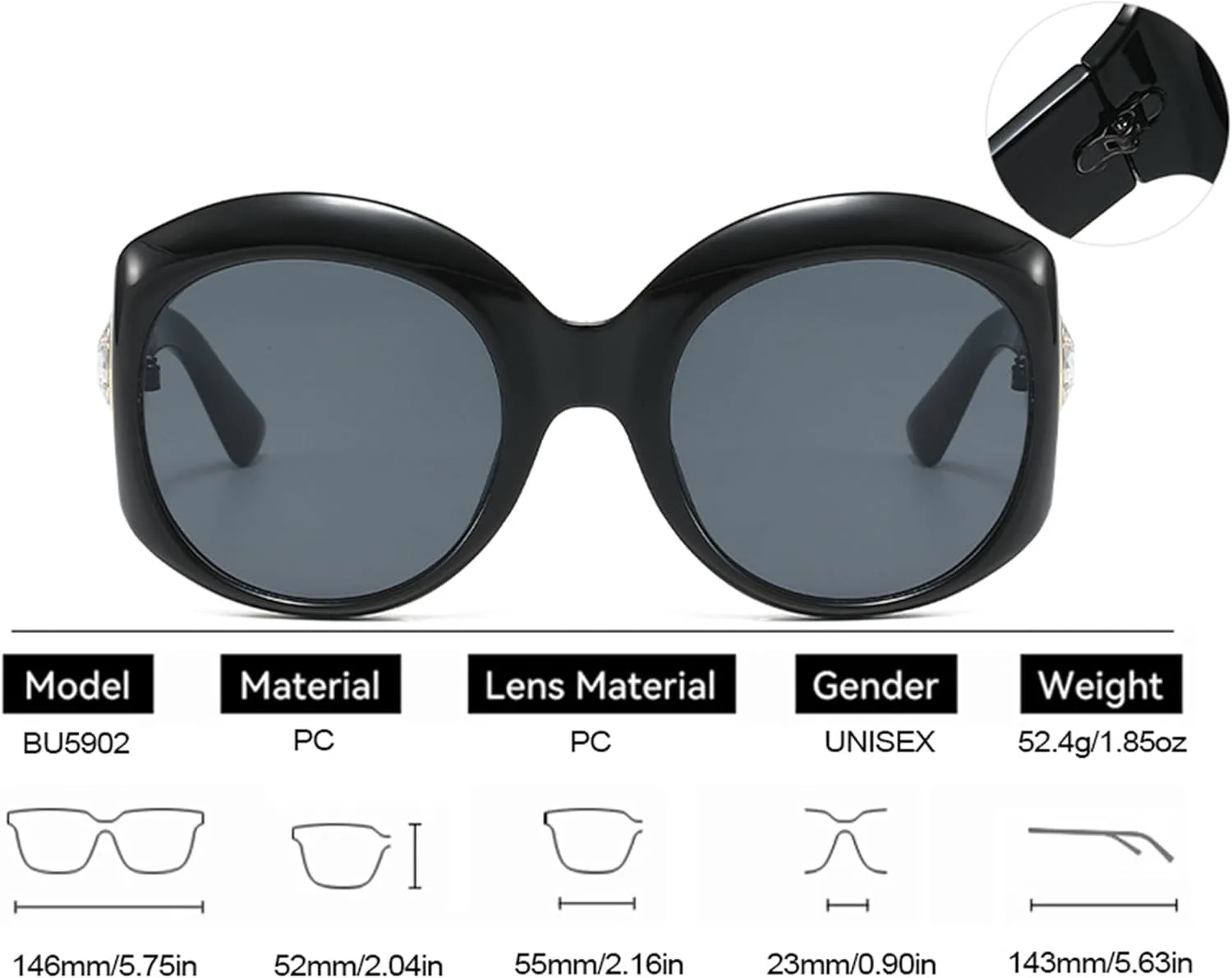 Женские солнцезащитные очки большого размера круглой формы с крупными стразами и блестящей оправой, защита от УФ-излучения UV400 (2025) bullabulling, Green
Женские солнцезащитные очки большого размера круглой формы с крупными стразами и блестящей оправой, защита от УФ-излучения UV400 (2025) bullabulling, Green