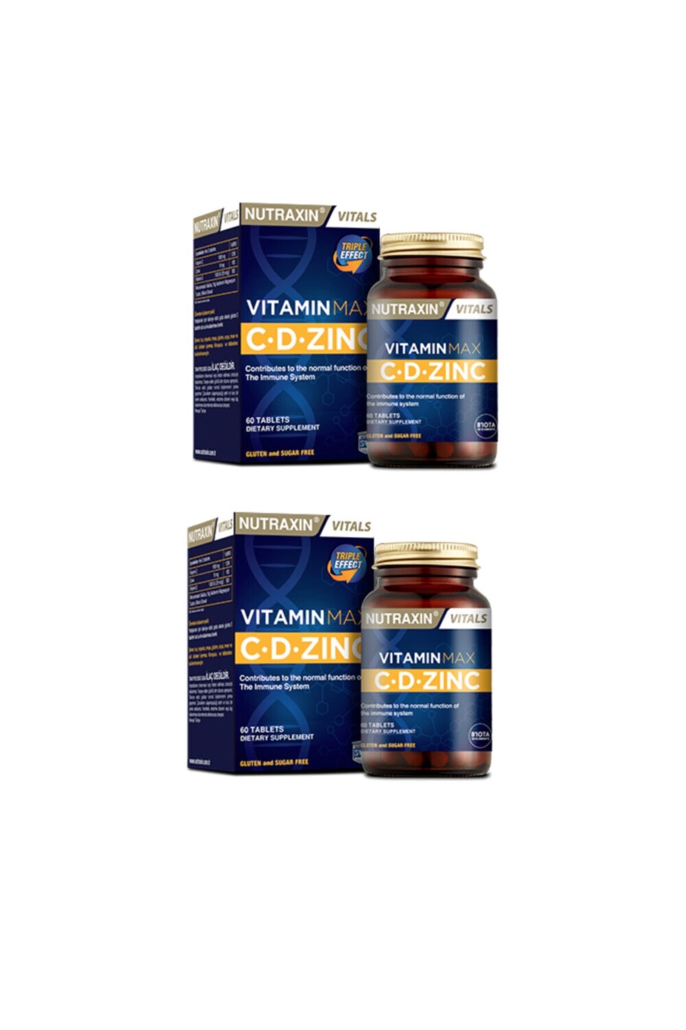 Nutraxin Vitamin Max (добавка с витамином C, витамином D и цинком) 60 таблеток по 2 штуки
Nutraxin Vitamin Max (добавка с витамином C, витамином D и цинком) 60 таблеток по 2 штуки
