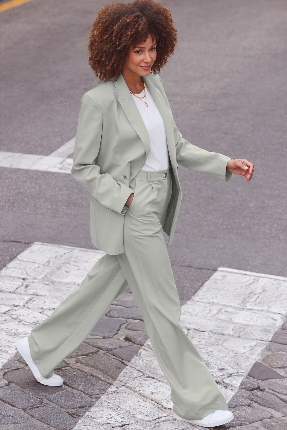 Широкие брюки Sage Sosandar, зеленый
Широкие брюки Sage Sosandar, зеленый