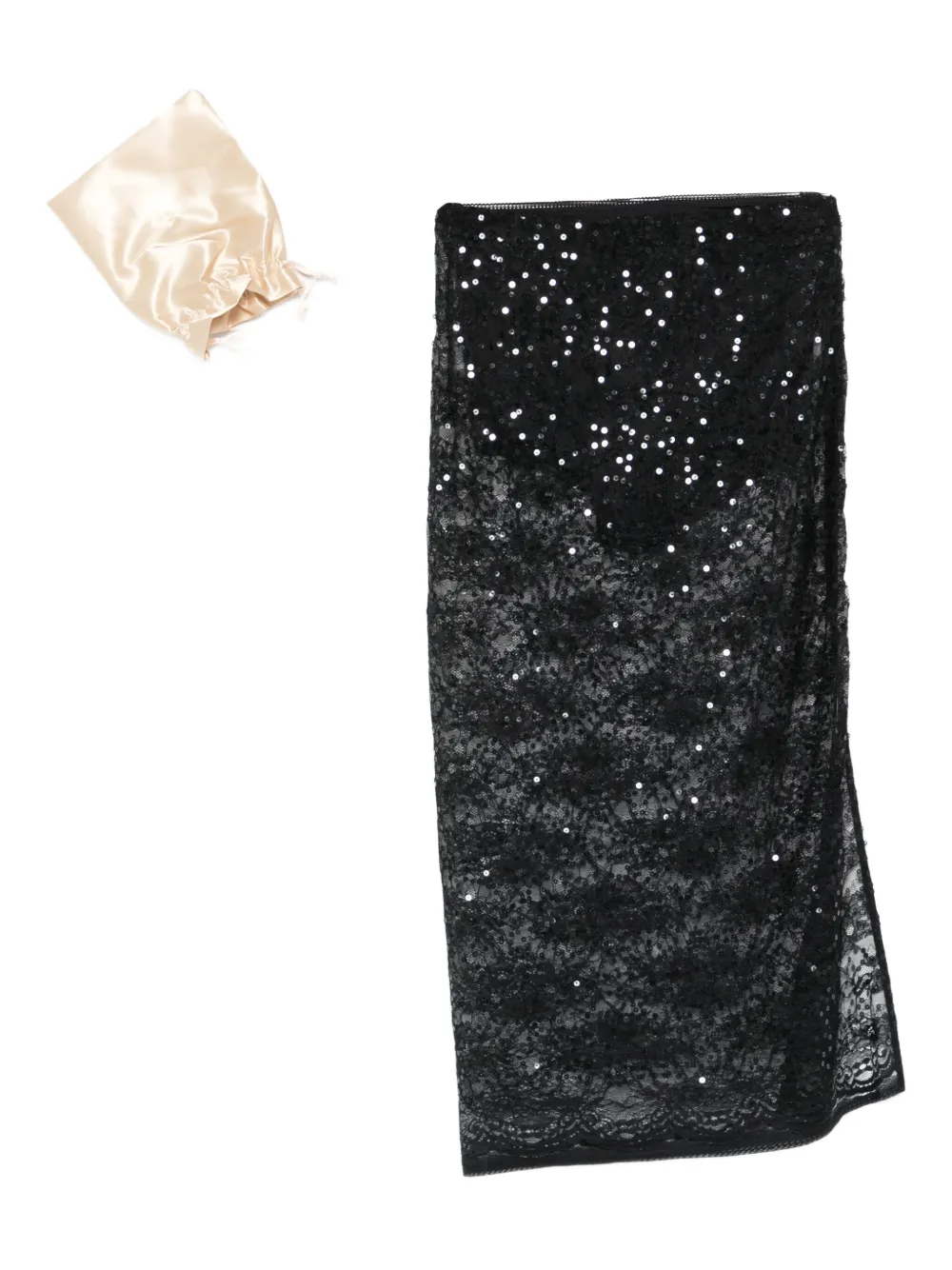 Кружевная юбка с пайетками Patrizia Pepe, черный
Кружевная юбка с пайетками Patrizia Pepe, черный