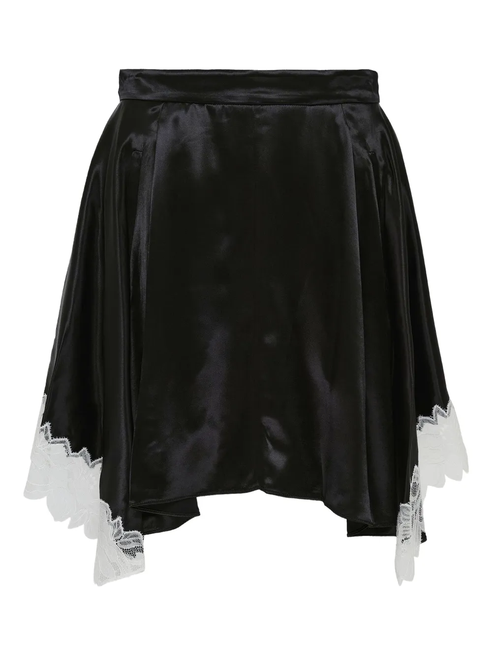 Атласная юбка с кружевом 3.1 Phillip Lim, черный 
Атласная юбка с кружевом 3.1 Phillip Lim, черный