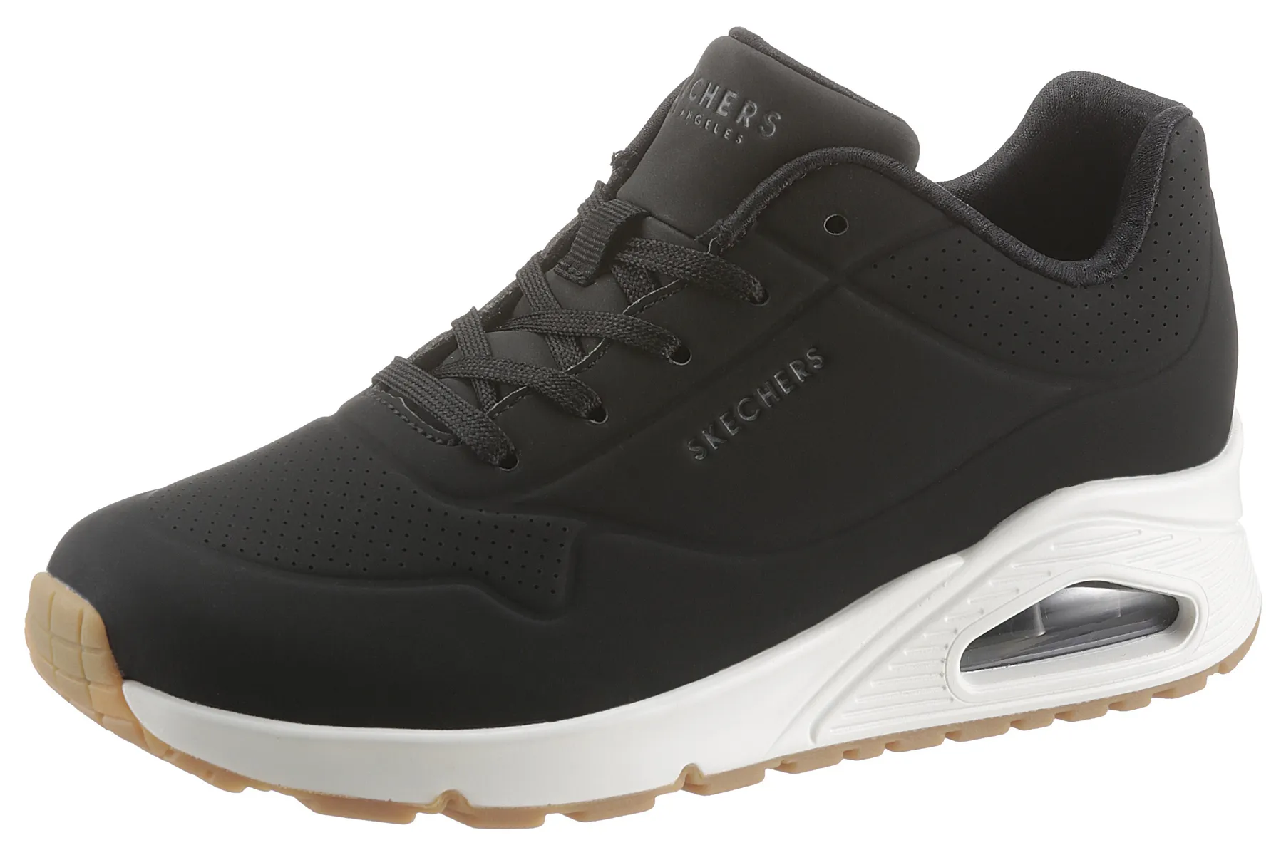 Кроссовки Skechers на танкетке "Uno - Stand on Air", с мелкой перфорацией, повседневная обувь, полуботинки, туфли на шнуровке, черный
Кроссовки Skechers на танкетке "Uno - Stand on Air", с мелкой перфорацией, повседневная обувь, полуботинки, туфли на шнуровке, черный