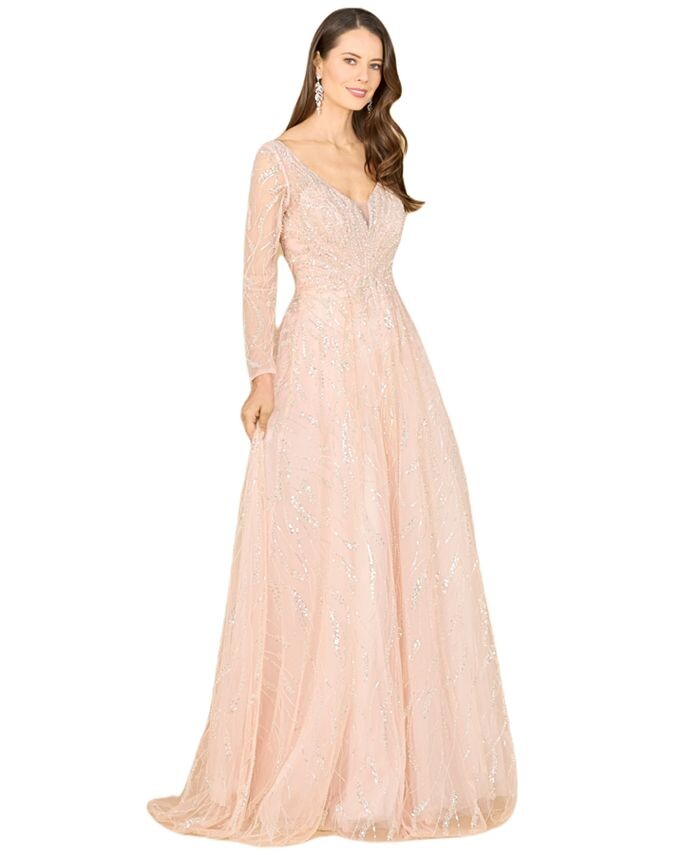 Женское кружевное платье с длинными рукавами и бисером Lara, розовый
Женское кружевное платье с длинными рукавами и бисером Lara, розовый