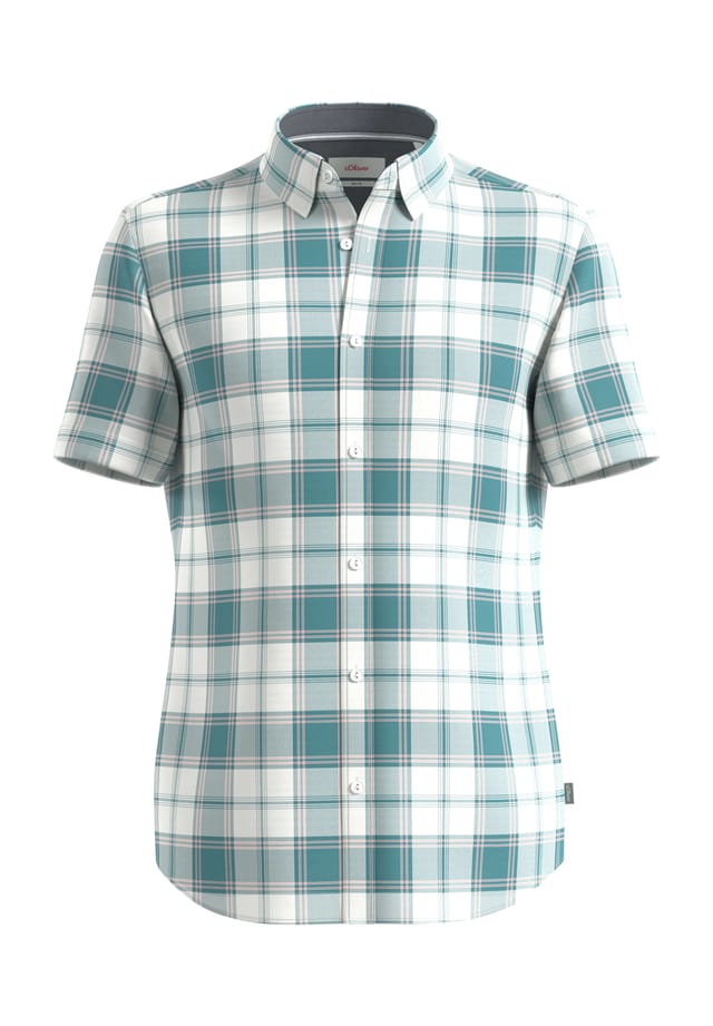 Повседневная рубашка облегающего кроя с коротким рукавом и воротником-стойкой S.Oliver, зеленый
Повседневная рубашка облегающего кроя с коротким рукавом и воротником-стойкой S.Oliver, зеленый