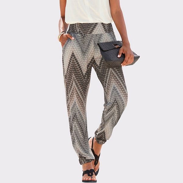 Женские повседневные брюки в стиле бохо Lascana, Khaki Multicolor
Женские повседневные брюки в стиле бохо Lascana, Khaki Multicolor