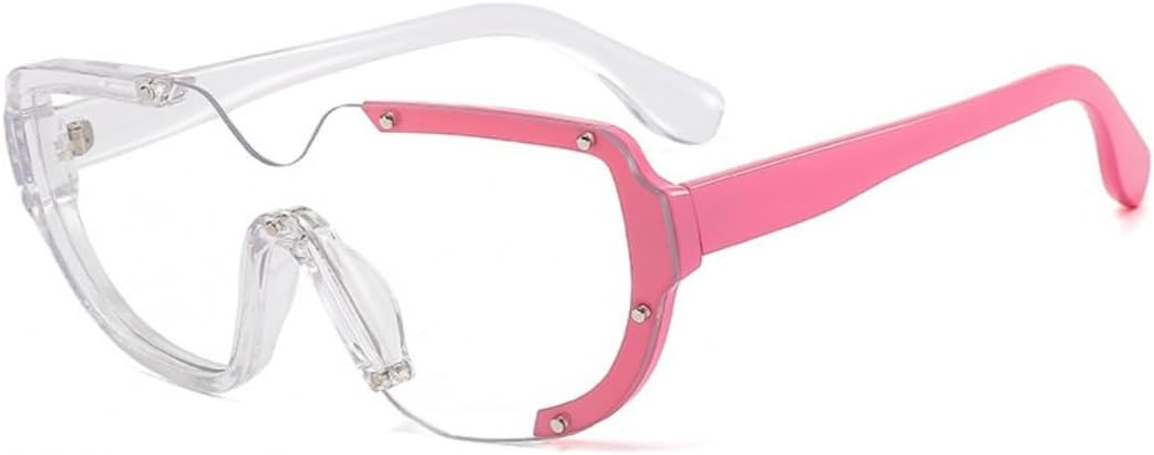 Солнцезащитные очки для мужчин и женщин - защита UV400 - двухцветная безободковая оправа в стиле панк для занятий спортом на открытом воздухе и вождения DSVIGF, Pink Transparent
Солнцезащитные очки для мужчин и женщин - защита UV400 - двухцветная безободковая оправа в стиле панк для занятий спортом на открытом воздухе и вождения DSVIGF, Pink Transparent