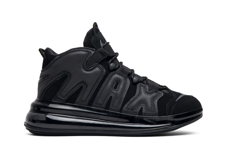 Кроссовки Nike Air More Uptempo 720 QS 'Triple Black', черный 
Кроссовки Nike Air More Uptempo 720 QS 'Triple Black', черный