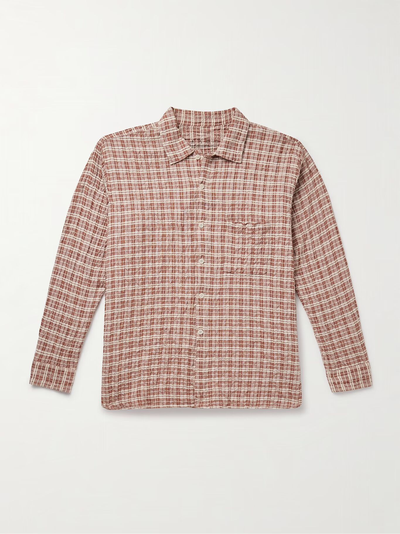 Рубашка Mechanical Check из смеси хлопка и льна с сирсакером MFPEN, коричневый
Рубашка Mechanical Check из смеси хлопка и льна с сирсакером MFPEN, коричневый