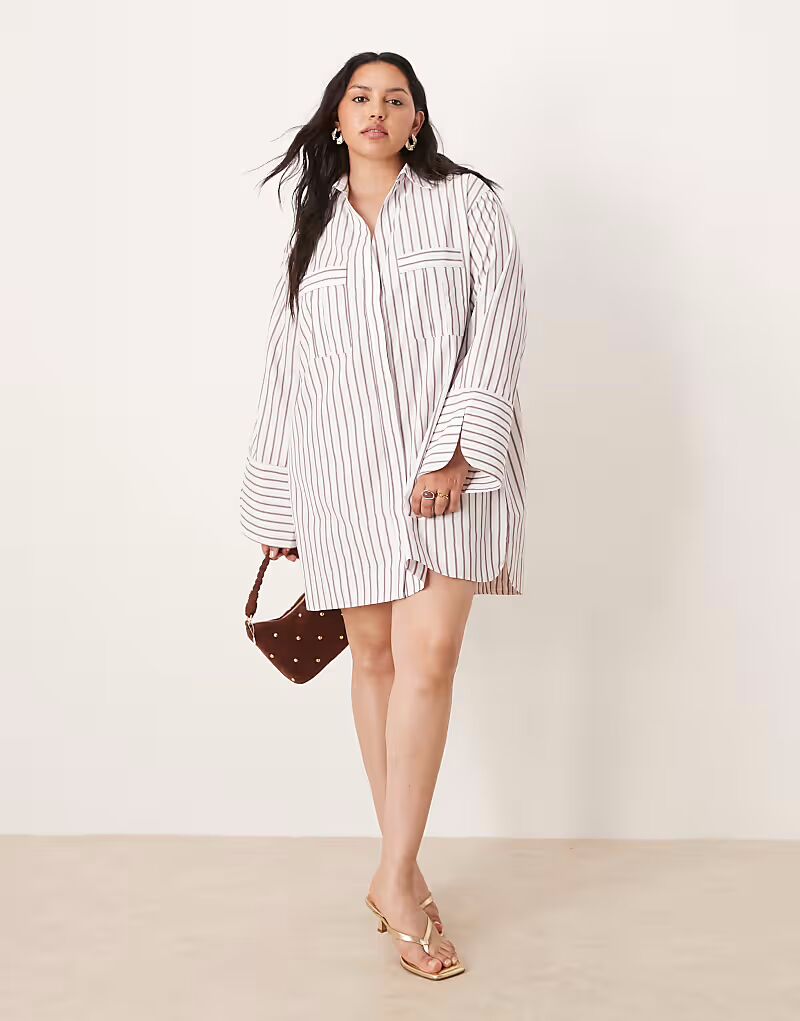 Платье-рубашка мини ASOS DESIGN Curve с широкими манжетами и объемными карманами в бордовую полоску ASOS Curve
Платье-рубашка мини ASOS DESIGN Curve с широкими манжетами и объемными карманами в бордовую полоску ASOS Curve