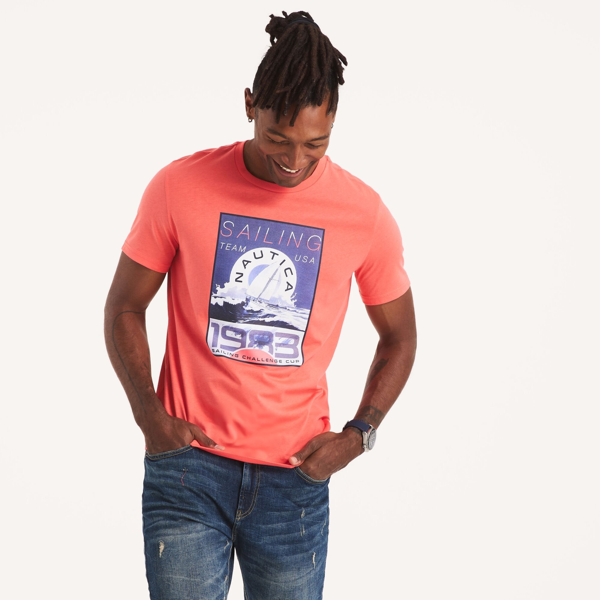 Футболка Nautica Mens Sailing Challenge с графическим принтом, цвет coral cruise
Футболка Nautica Mens Sailing Challenge с графическим принтом, цвет coral cruise