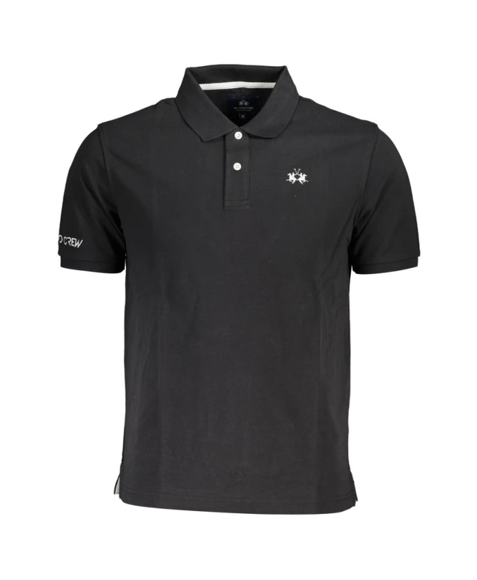 Черная хлопковая мужская рубашка поло La Martina, черный
Черная хлопковая мужская рубашка поло La Martina, черный