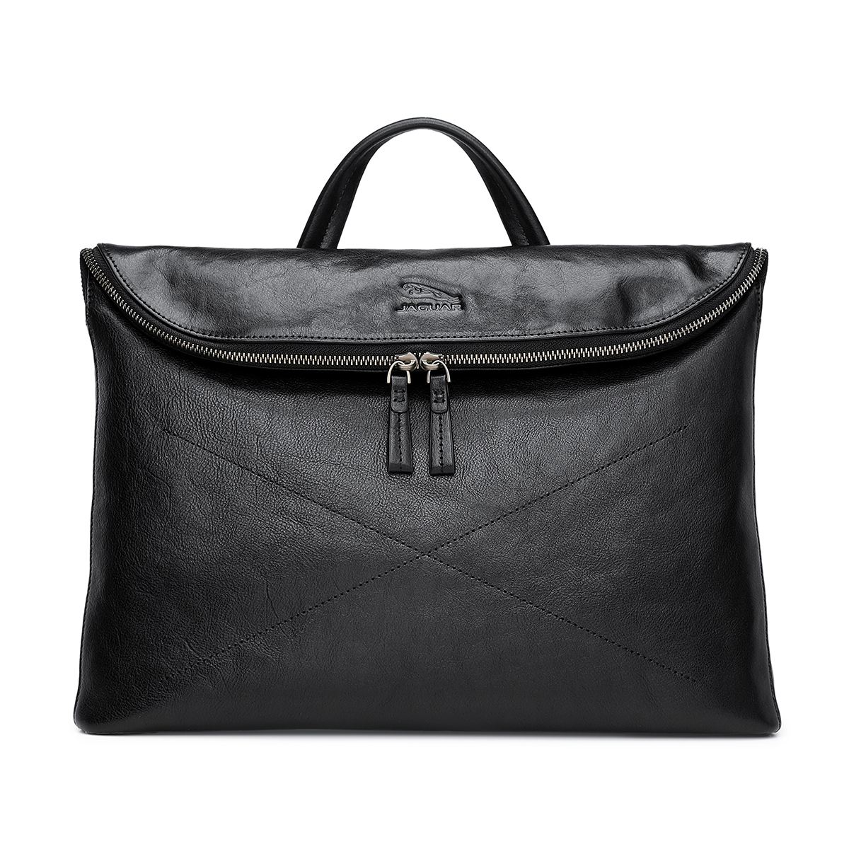 JAGUAR Мужской кожаный портфель черный, Black
JAGUAR Мужской кожаный портфель черный, Black