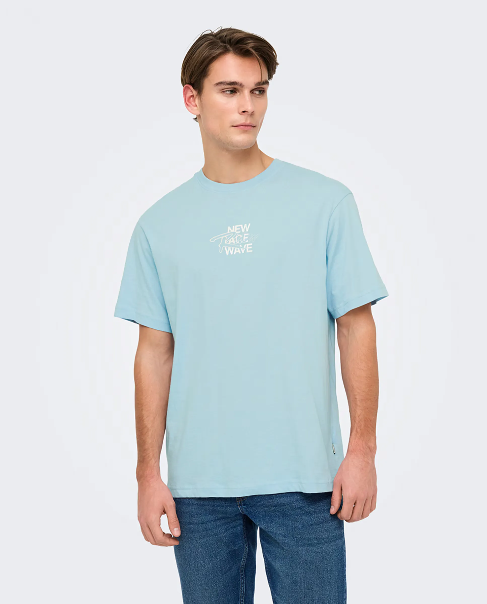 Футболка мужская с коротким рукавом свободного кроя Only & Sons, синий
Футболка мужская с коротким рукавом свободного кроя Only & Sons, синий