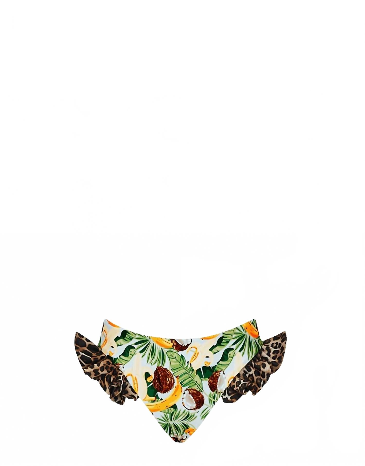 Женские реверсивные бикини-трусики с рюшами в цвете банана колада и леопард Lia Sahara
Женские реверсивные бикини-трусики с рюшами в цвете банана колада и леопард Lia Sahara