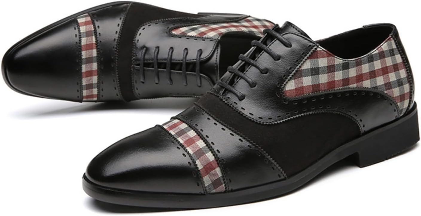 Мужские классические оксфорды с клетчатыми акцентами - дышащие кожаные и замшевые туфли, удобные броги с крыльями для формальных и деловых случаев Lshwcift, черный
Мужские классические оксфорды с клетчатыми акцентами - дышащие кожаные и замшевые туфли, удобные броги с крыльями для формальных и деловых случаев Lshwcift, черный